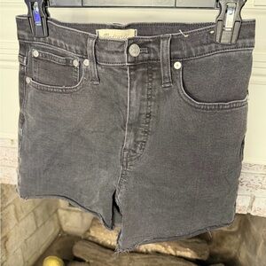 Madewell Women's Charcoal high rise Jean Shorts